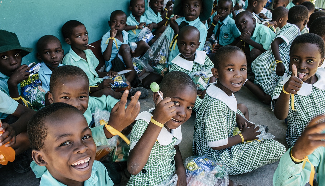 Christmas in Zimbabwe many smiling children face