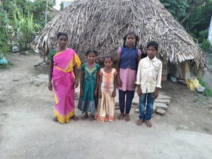 WIth her family