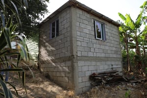 After construction Backyard Farielys house