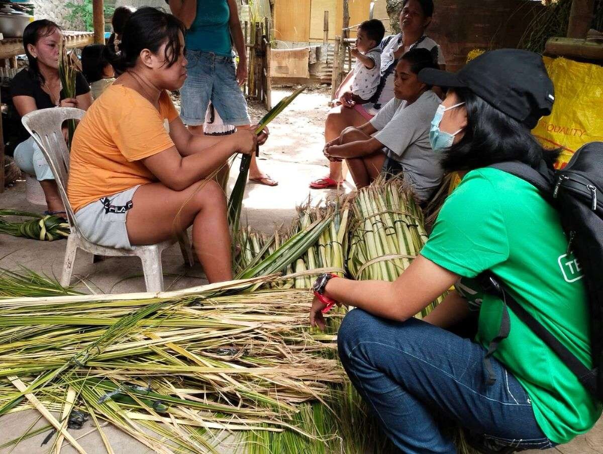 Mother making puso