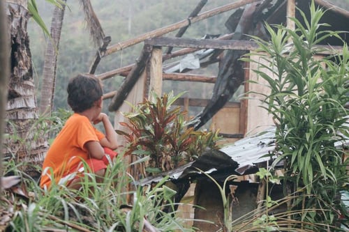 Child Champions Lead the Charge<br>to Help After Devastating Typhoon Children lost homes