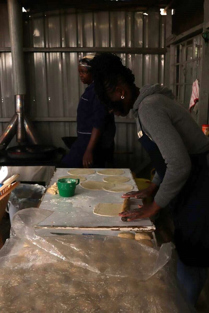 Rolling out the dough