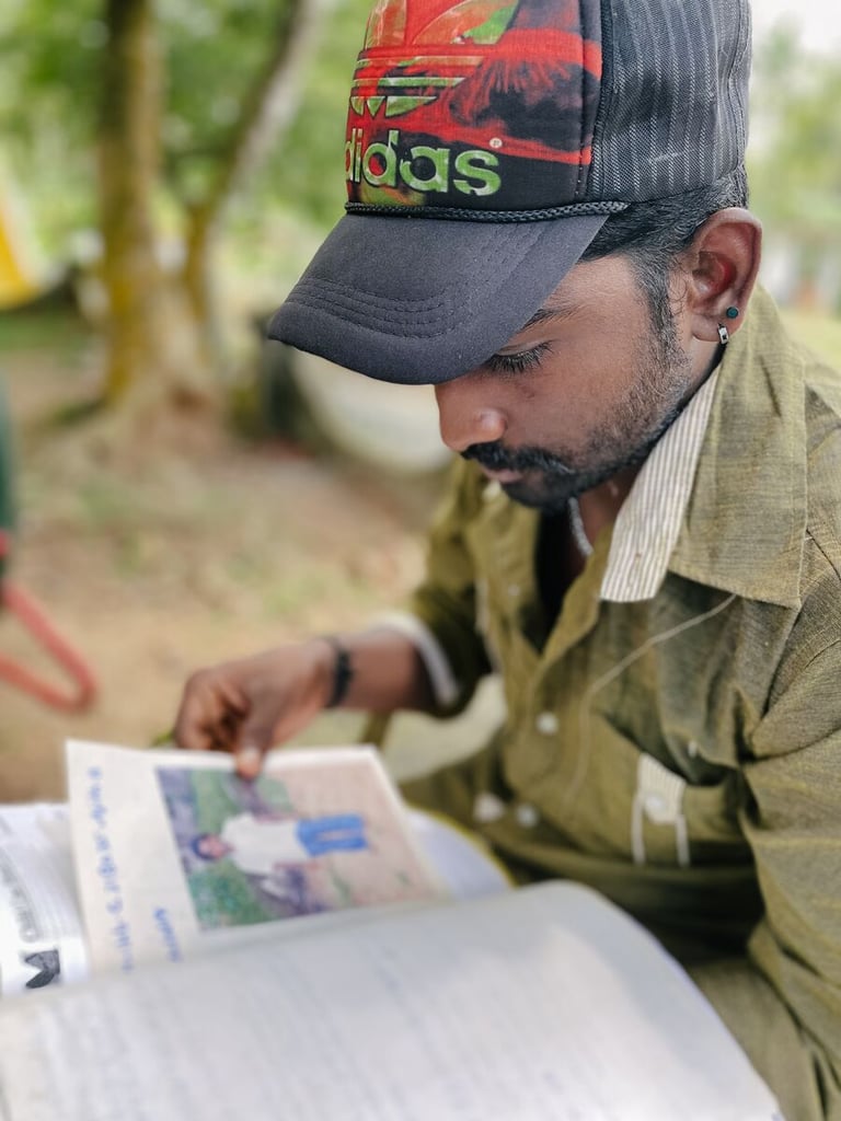 Ajith browsing childhood photo